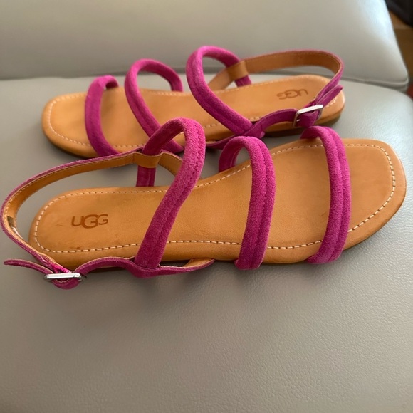UGG "Mytis" Suede Fuschia Pink Sandals - US Size 9 - EUC - Picture 5 of 6